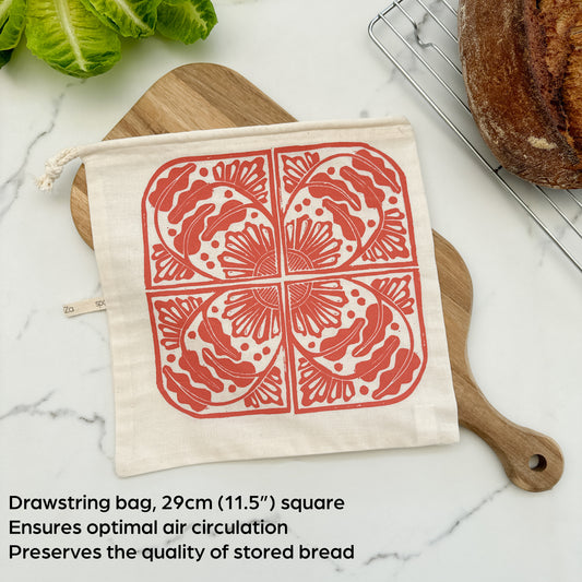 Bread Bag 11.5" Square Cotton | Madiba Print