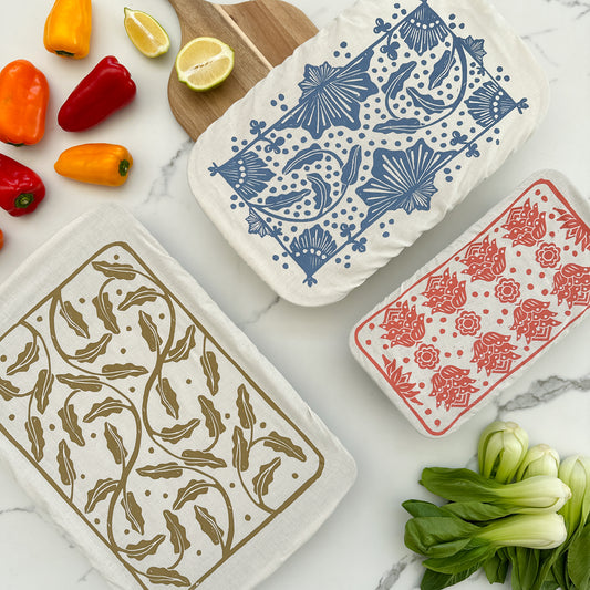 Dish Cover Rectangle Set of 3 | Madiba Print