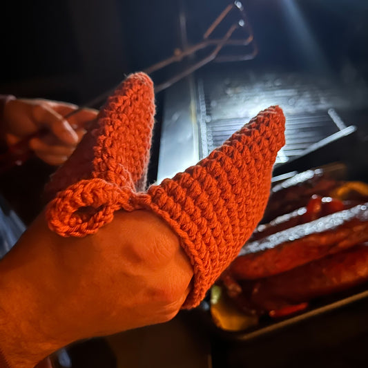 Crocheted Cotton Pinch Mitt | Heat-Resistant Oven and Appliance Glove