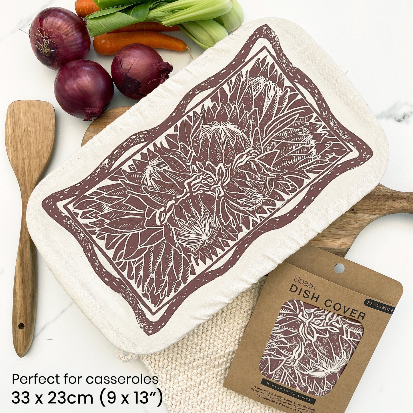 Dish Cover Rectangle 9 x 13 in | Protea Print