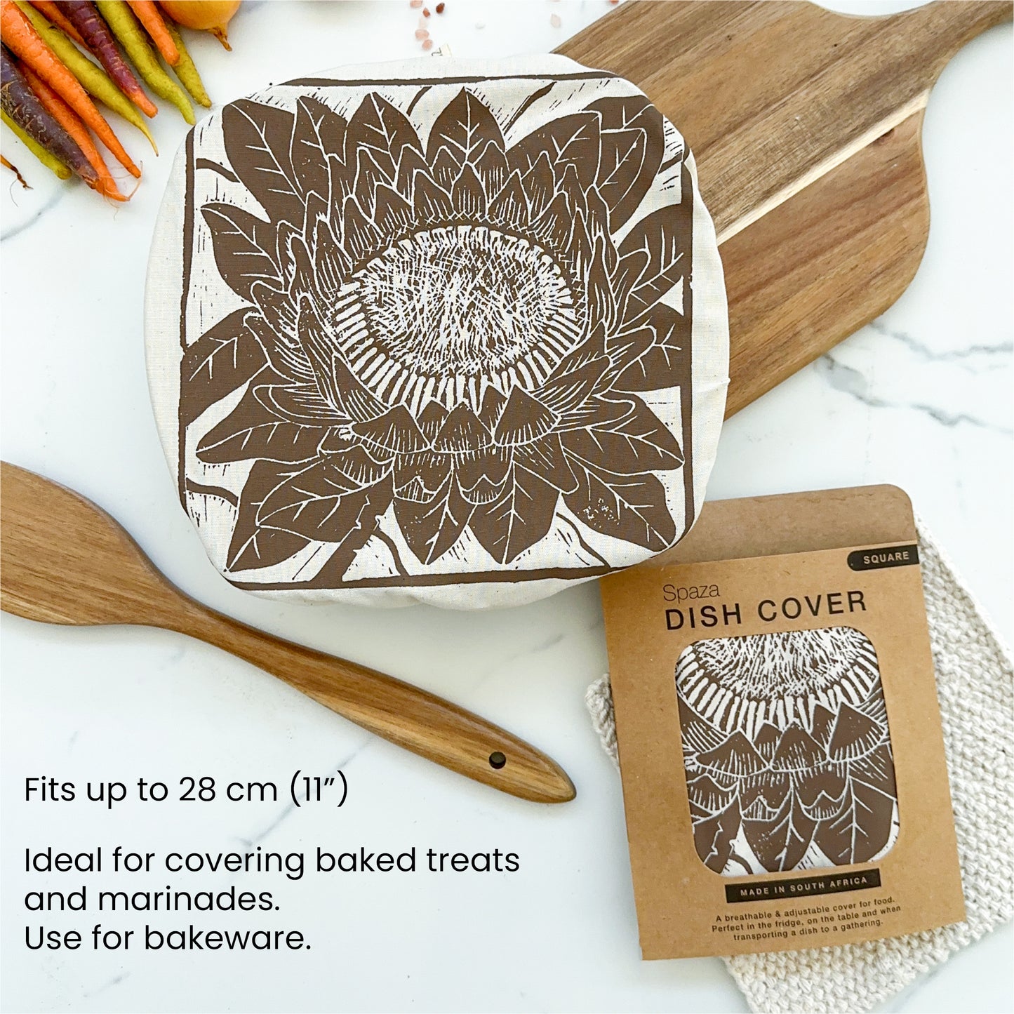 Dish Cover Square | Protea Print