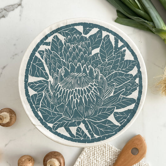 Dish and Bowl Cover Large | Protea Print