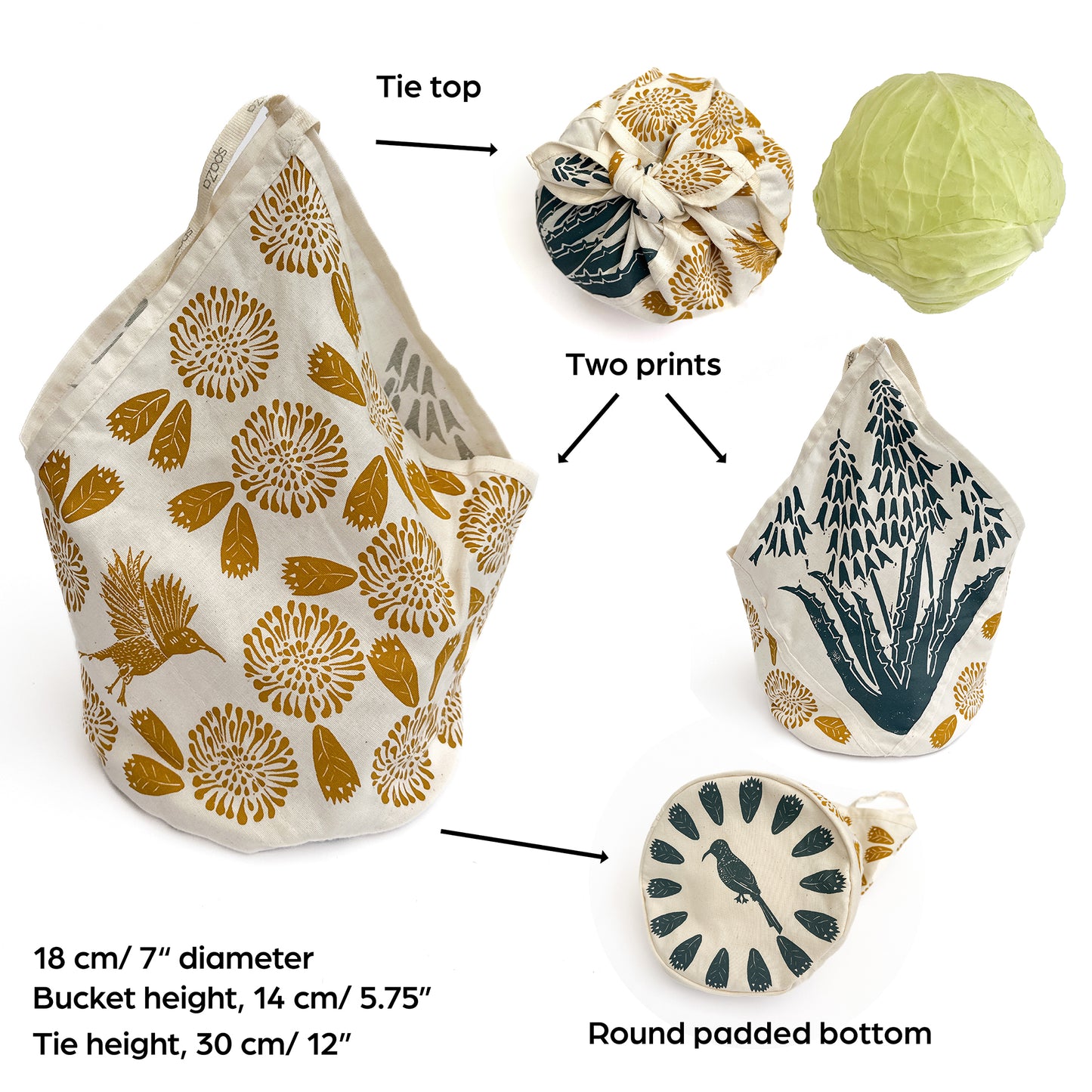 Produce Bag Tie Top | Sunbird Print