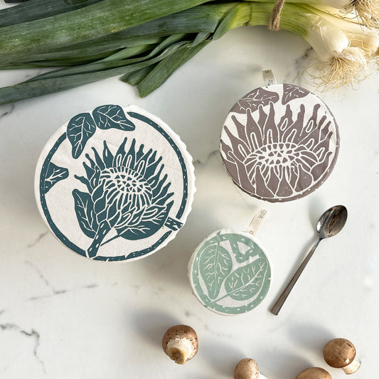 Bowl Cover Set of 3 Minis | Protea Print