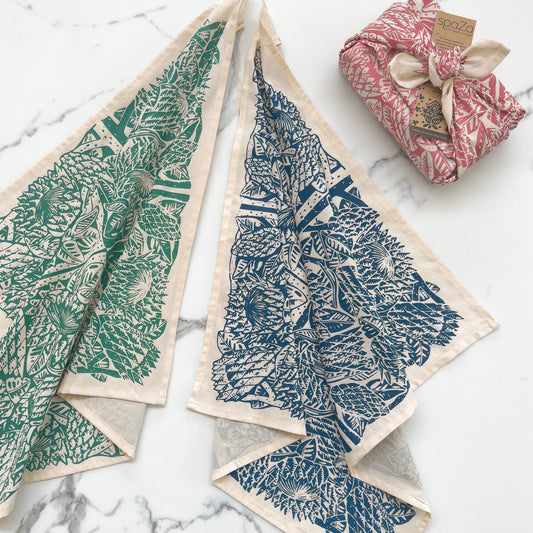 Furoshiki Food Wrap Cloth | 3 Pack | Protea Print