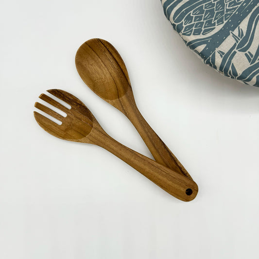 Salad Servers Wooden Spoon Fork Set Canadian made