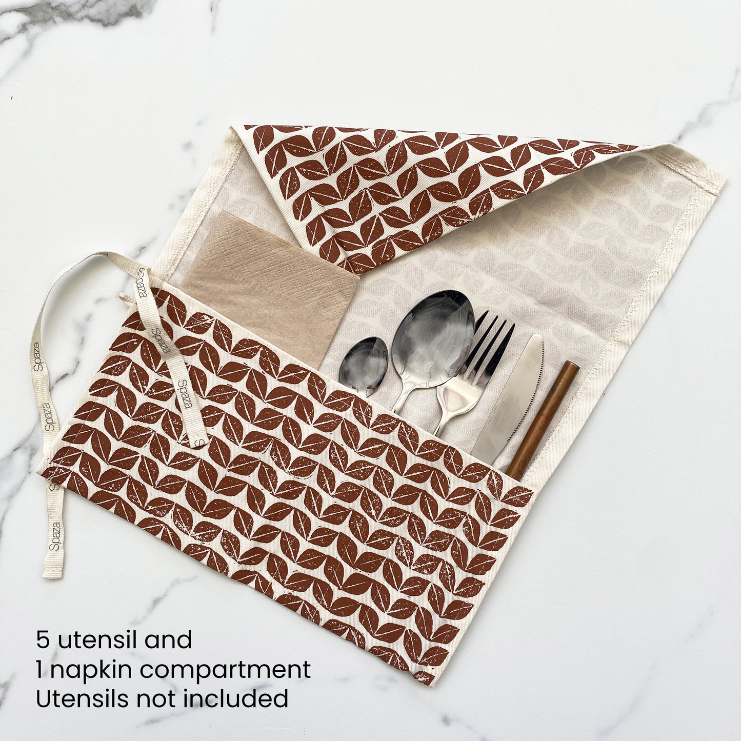 Cutlery Roll | travel utensil case for lunch box and picnic