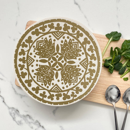 Dish and Bowl Cover Medium Madiba Print | handy everyday cover