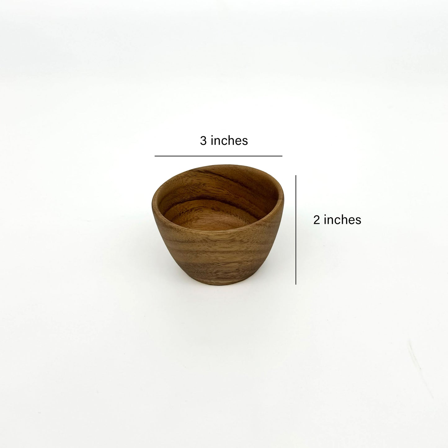 Small Wooden Bowl 2"-3" for dips, spices, deserts fits Tiny Tops