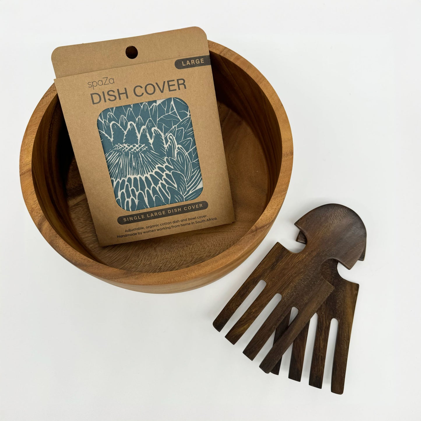 Wood Bear Claw Salad Tosser Set 19cm x 8 cm