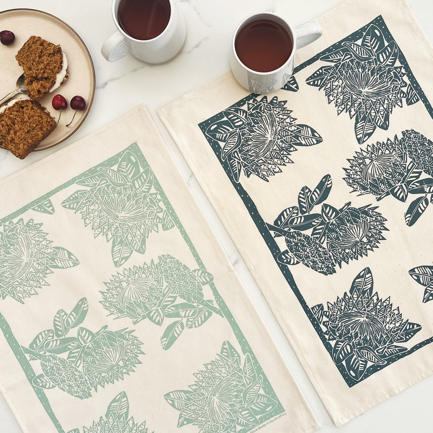 Cotton Tea Towel | Protea Print
