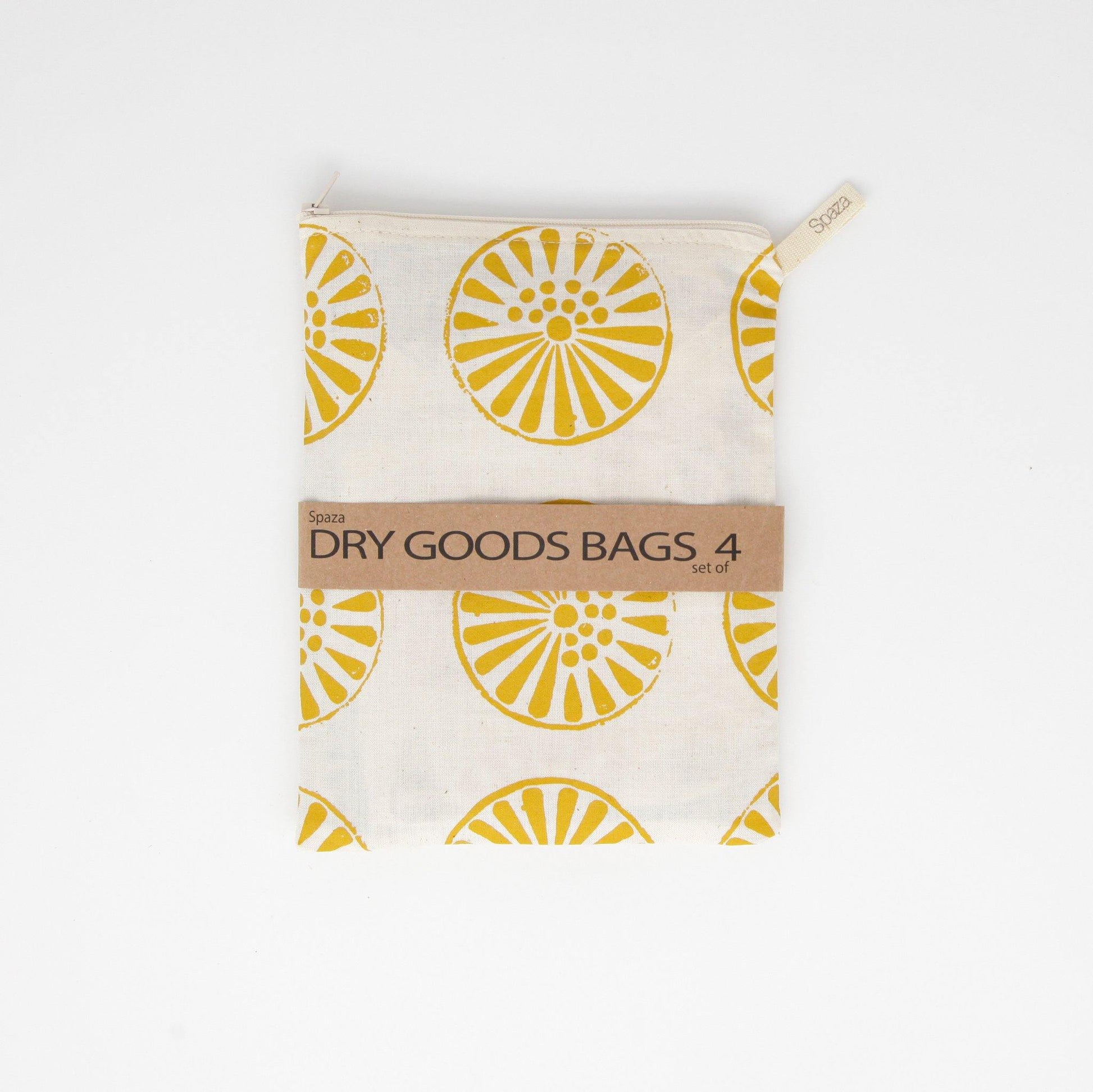 Dry Goods Bags Set of 4 : fabric zip bags for bulk food refill shopping - spaza.store.com